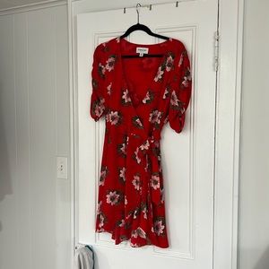 High line dress size large color red floral